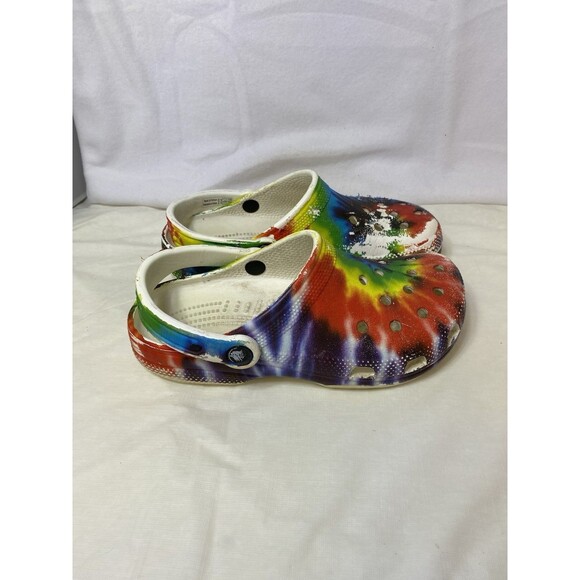 Crocs Classic Clog Tie Dye Women’s 6 Rainbow - Picture 2 of 7